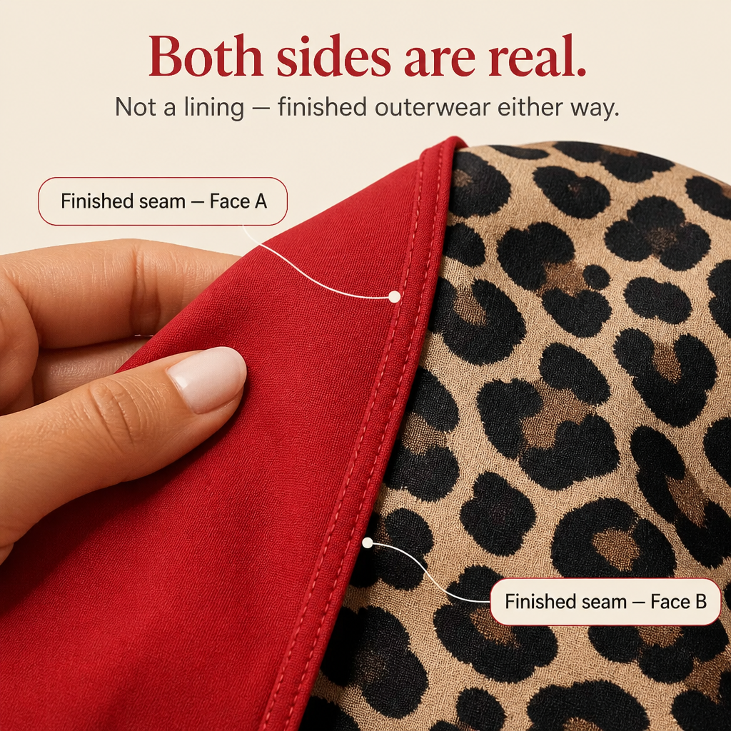 Wearbella – Odwratumny kappa z nadrukiem w leopardmönster