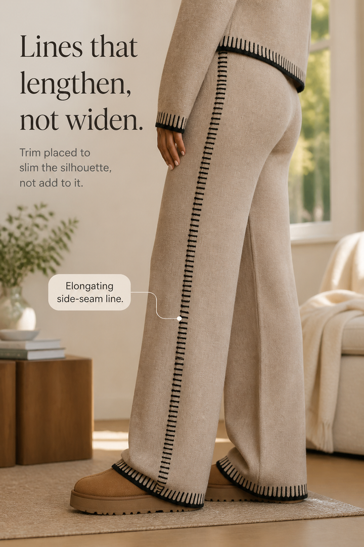 Linewear – Set kardiganu i byxor z kontrastowym finish
