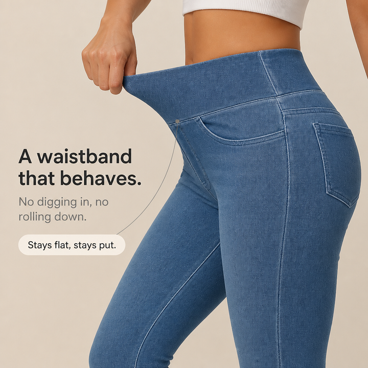 Wearbella – Jegginsy med hög midja w stilu dżinsowym