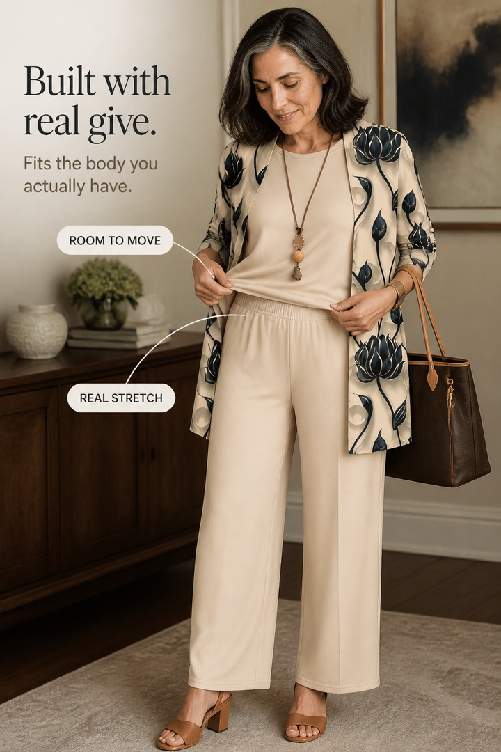 Wearbella – Set z nadrukiem: blus, kurtka i byxor
