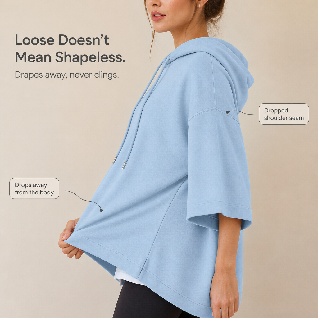 Wearlyn – OverStorlekd Ponczo z Kapturem i Krótkim Ärm