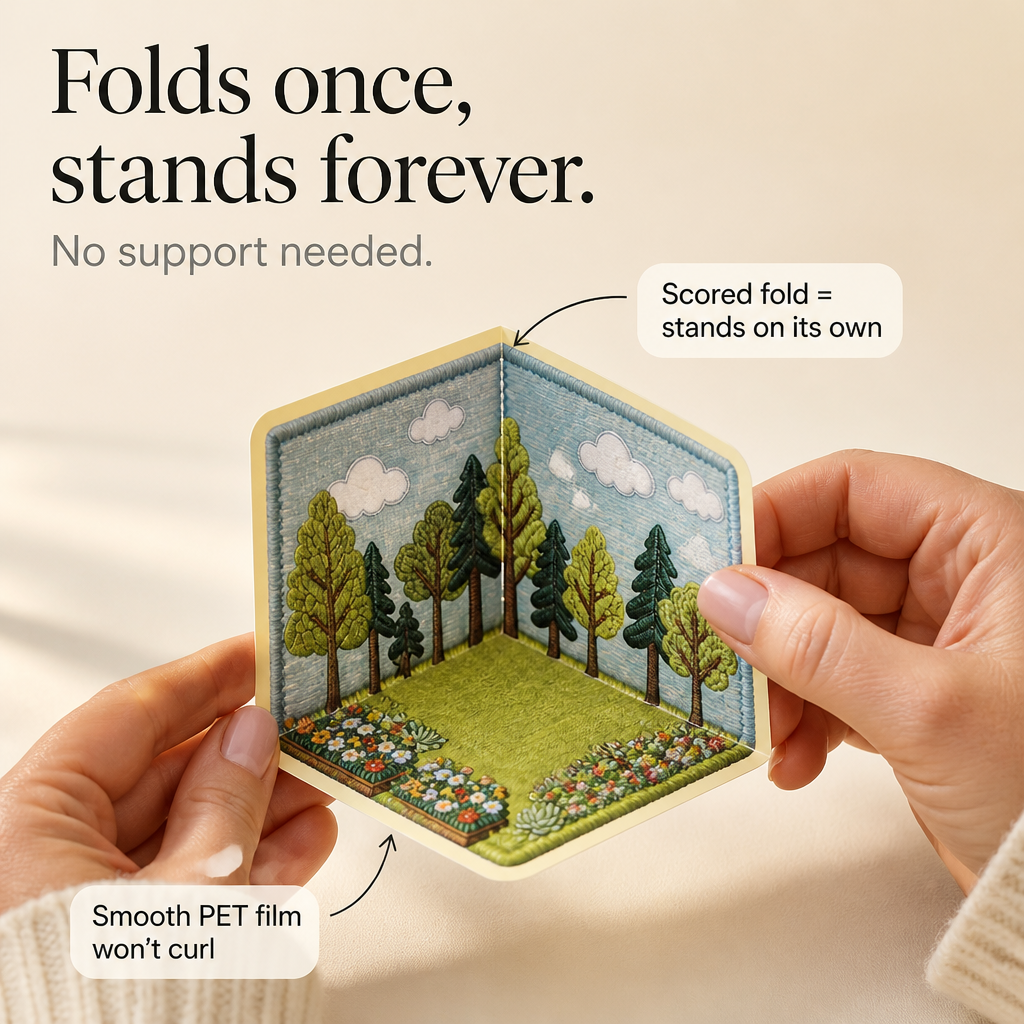 Stitchframe – Set Dioramy Kempingowej z Fałszywym Broderi