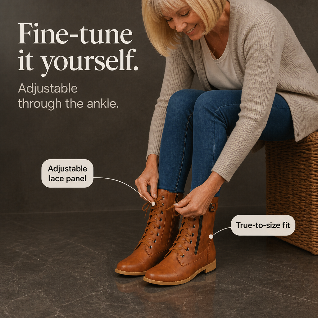 Everstride – Boots för kostkę z okrągłym tå i dragkedja på sidan
