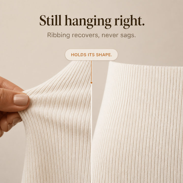 Draperie – Klänning sweterkowa z urringning i form av czwórki
