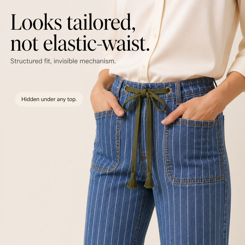 Lunaline – Jeans z rozciągliwego denimu w pionowe band