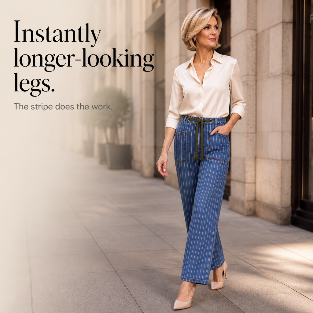 Lunaline – Jeans z rozciągliwego denimu w pionowe band