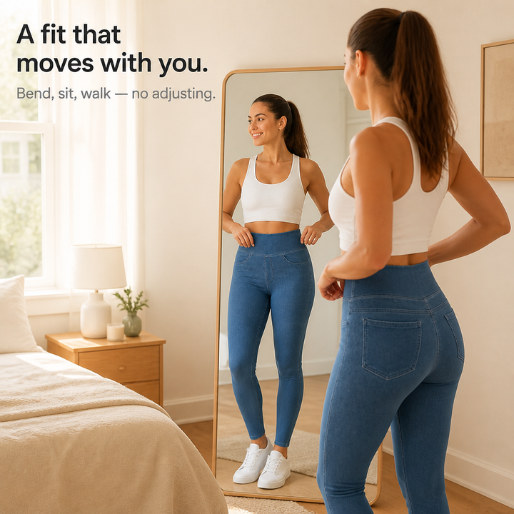 Wearbella – Jegginsy med hög midja w stilu dżinsowym