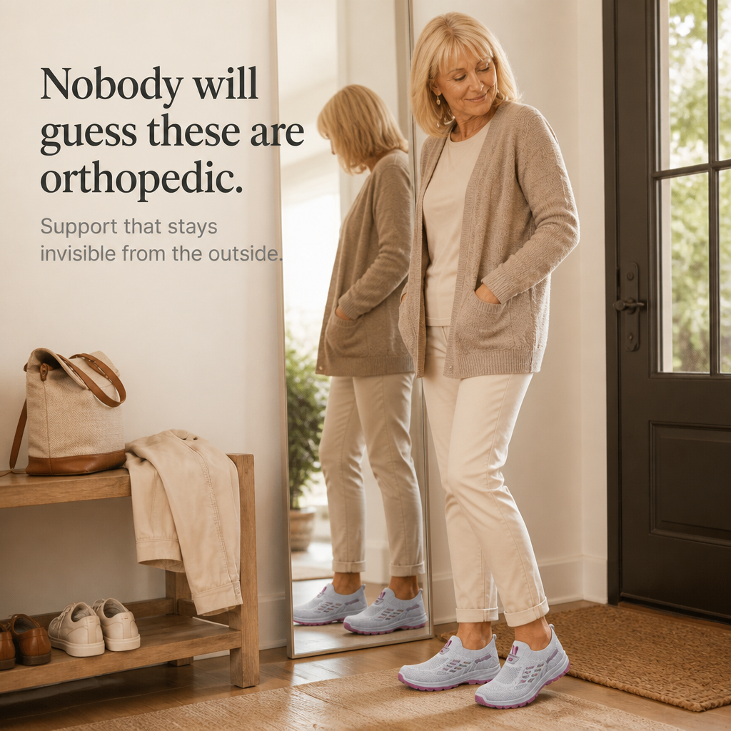 Flexwell – Elastiska Sneakers Slip-On w Szerokim Storlekze