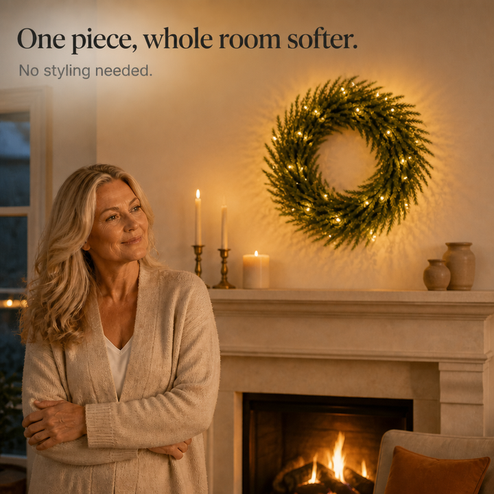Glowpine – Wianek z Norfolk Pine z oświetleniem