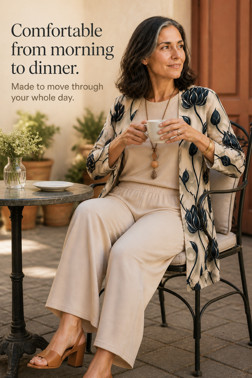 Wearbella – Set z nadrukiem: blus, kurtka i byxor