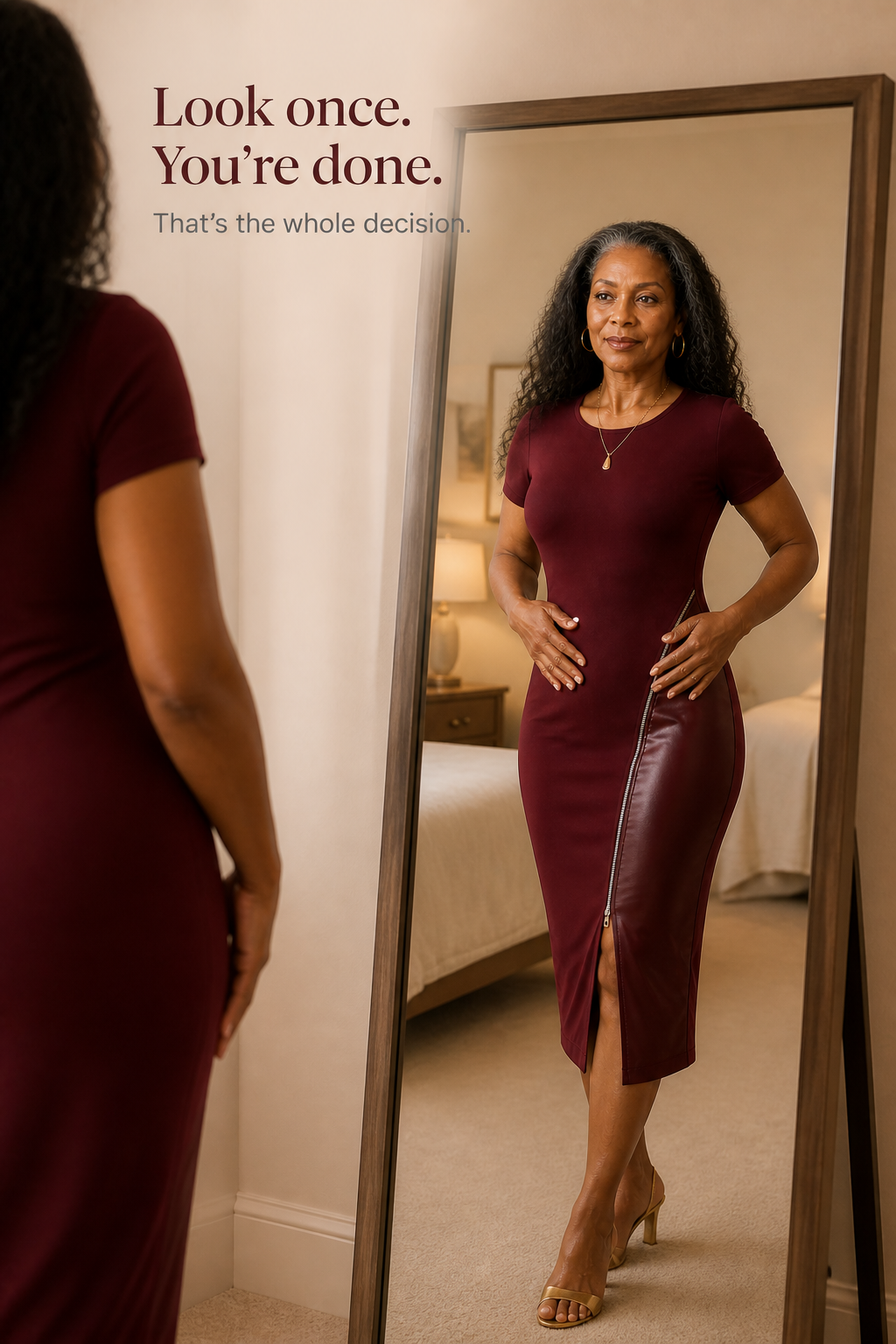 Sixpm – Klänning bodycon z diagonalnym dragkedja i panelami z PU