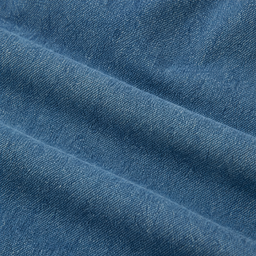 Denimelle – Lång klänning maxi w stilu dżinsowym med lång ärm