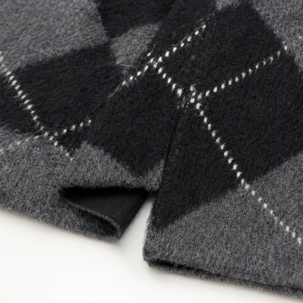 Argyline – Set swetra i kjol z hög urringning w mönster argyle