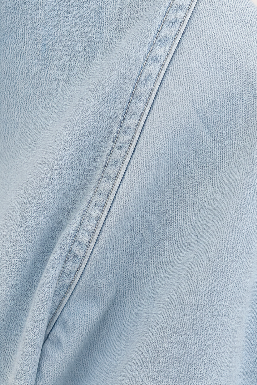 Wearbella – Przesadnie Stor, Mjuk Skjorta z Dżinsu Chambray