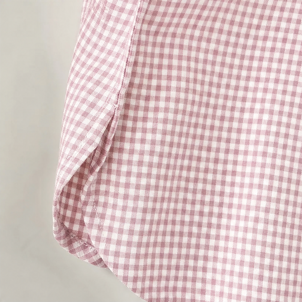 Fauxbourg – Skjorta w kratę w stilu retro z luźnym krojem i guzikiem