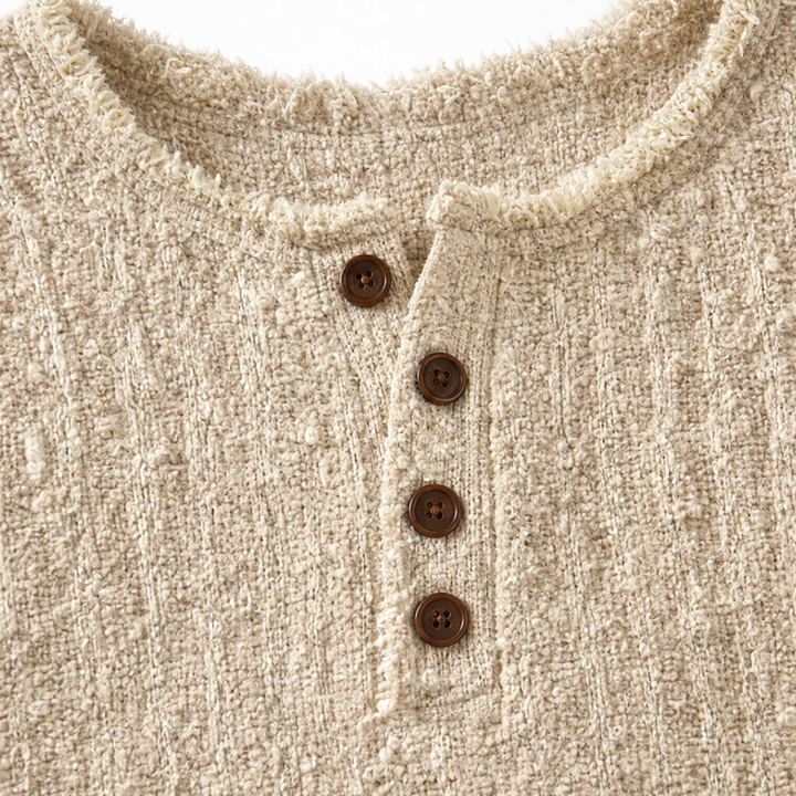 Autumbre – Tjock Tröja Henley z Knappar