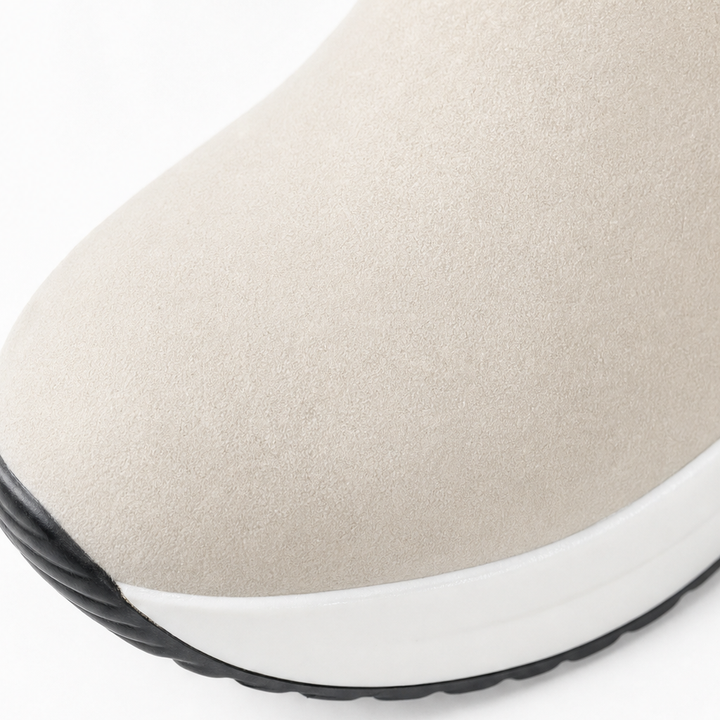 Veluna – Pluszowe boots z futrzanym mankietem