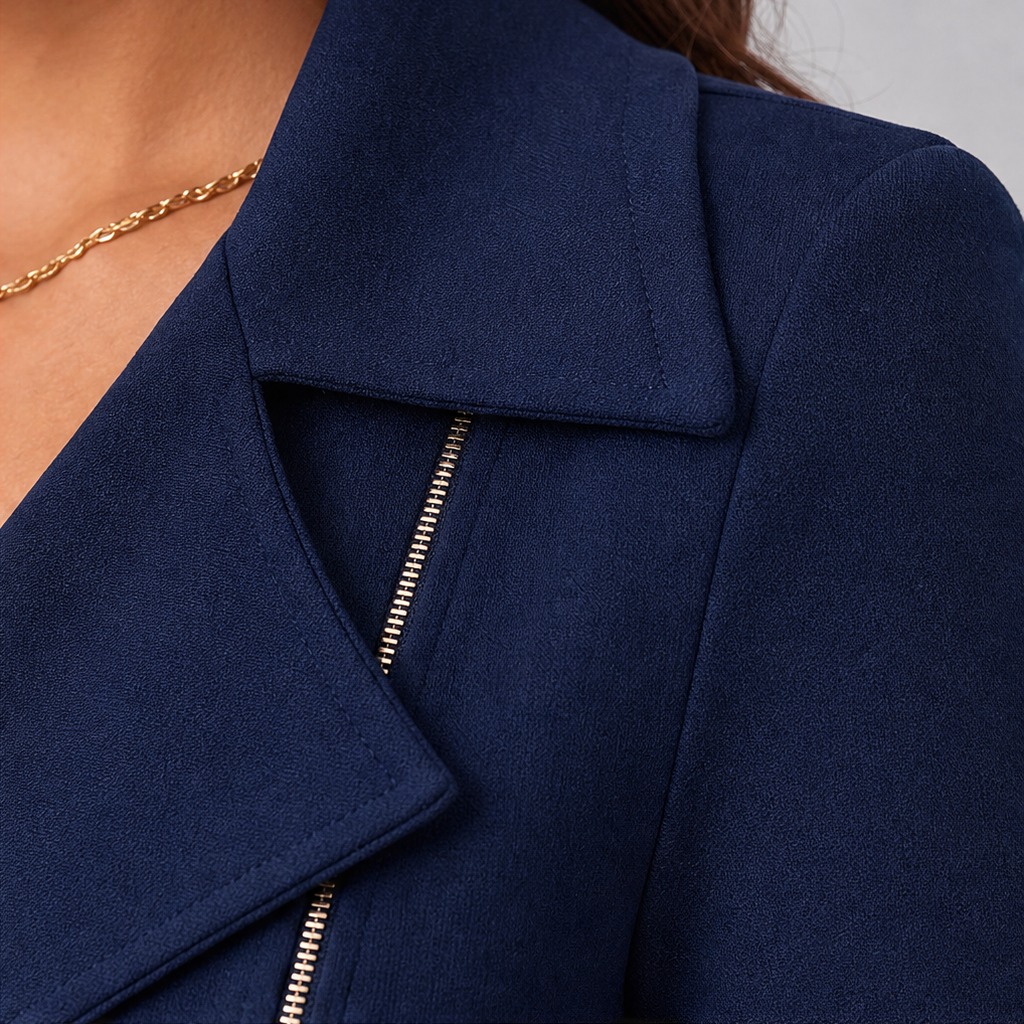 Suitline – Klänning bodycon z kołnierzem i dragkedja framtill