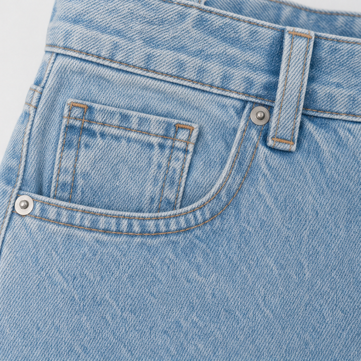 Vela Denim – Jeansy o hög stanie i prostych nogawkach