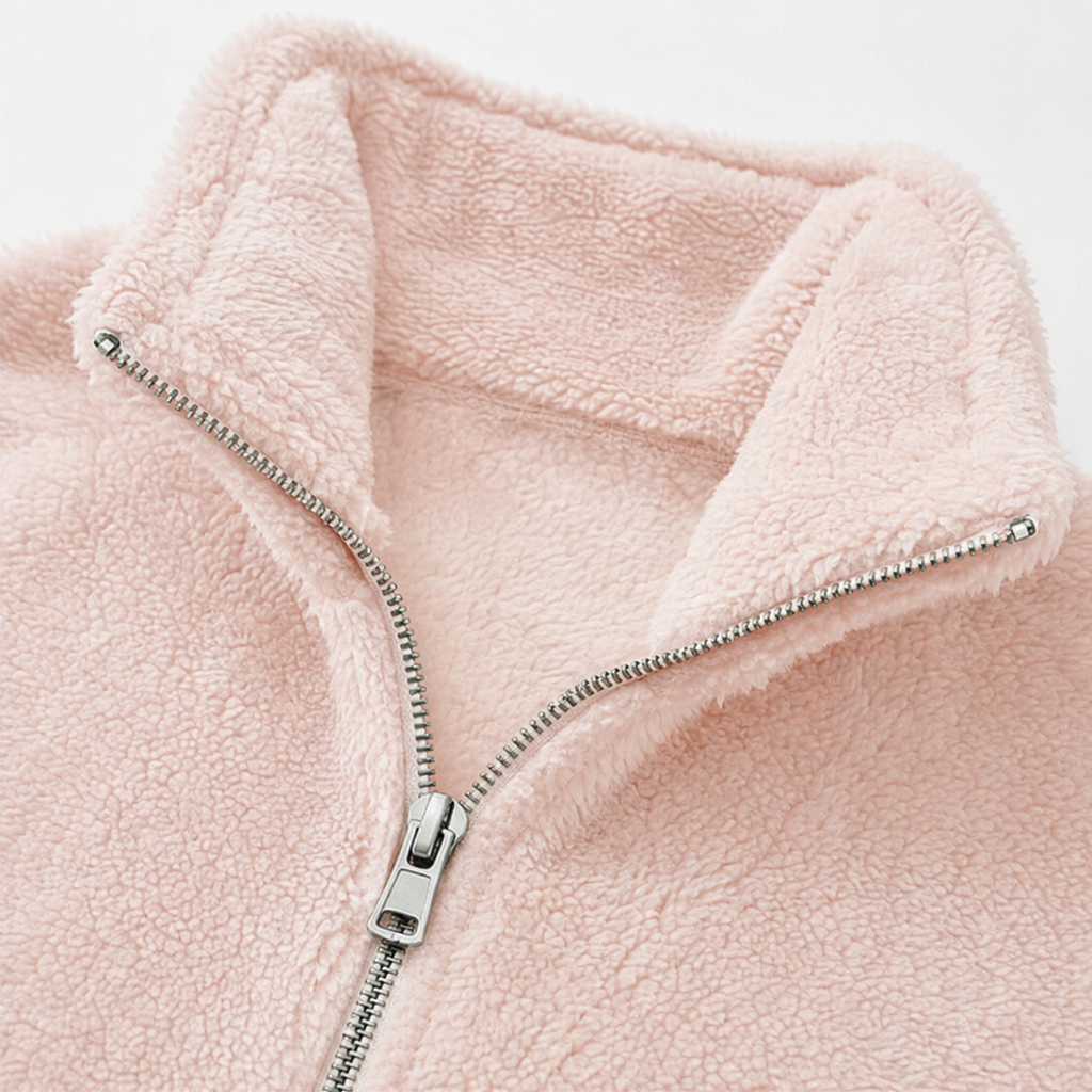 Cozyline – Tröja z obniżonymi ramionami i dragkedja 1/4