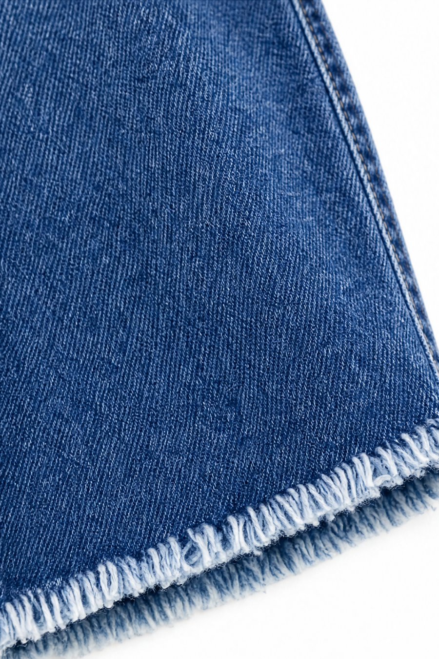 Flarelynn – Jeans z falbaniastymi knappar i surowym finish
