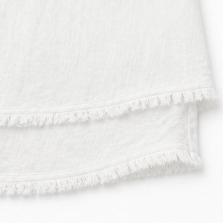 Lorelei – Boho T-shirt z frędzlami w dekolcie V för kvinnor, lös passform maskujący mage