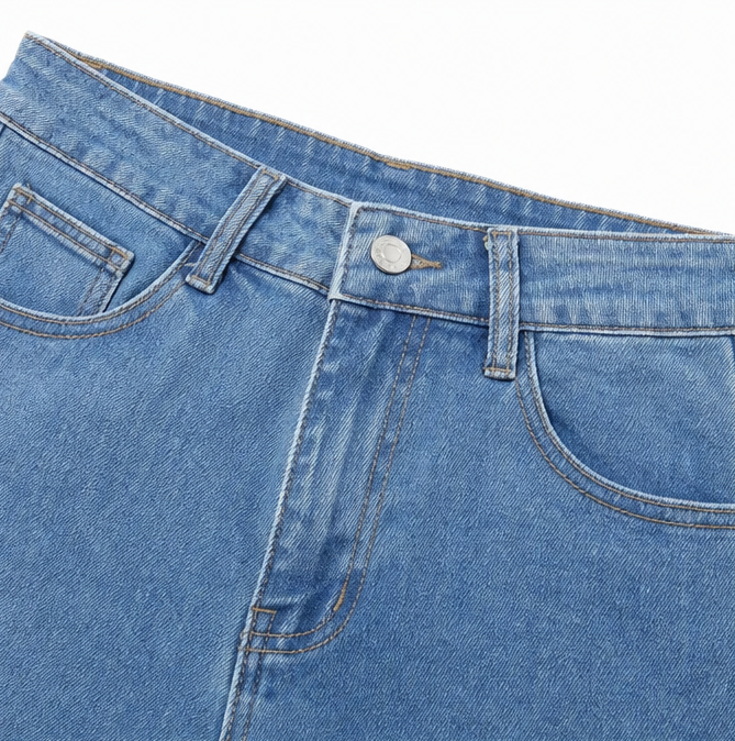 Curvella – Jeans med hög midja, stretchiga i dzwonowe för kvinnor, podnoszące pośladki