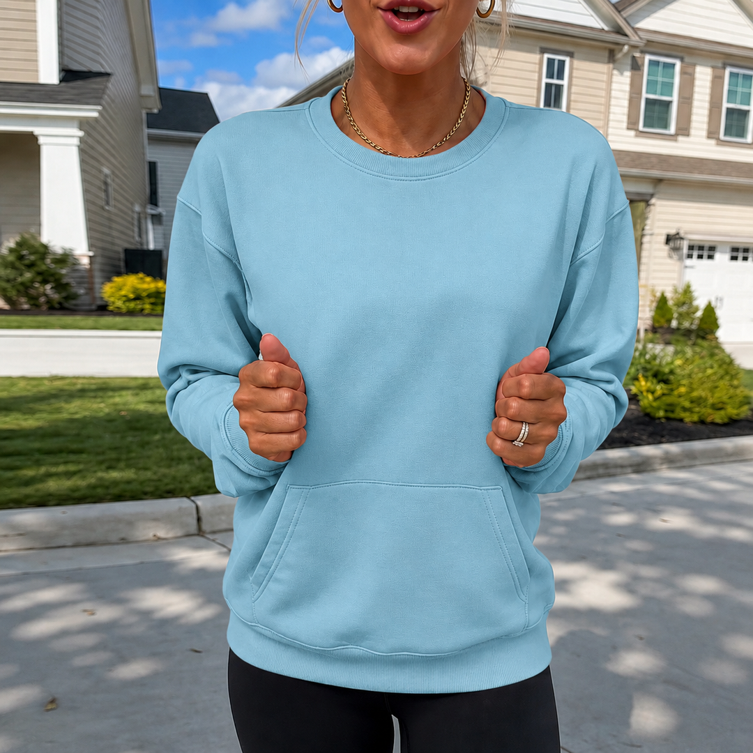 Restfield – OverStorlekd Kangaroo Pocket Crewneck Sweatshirt