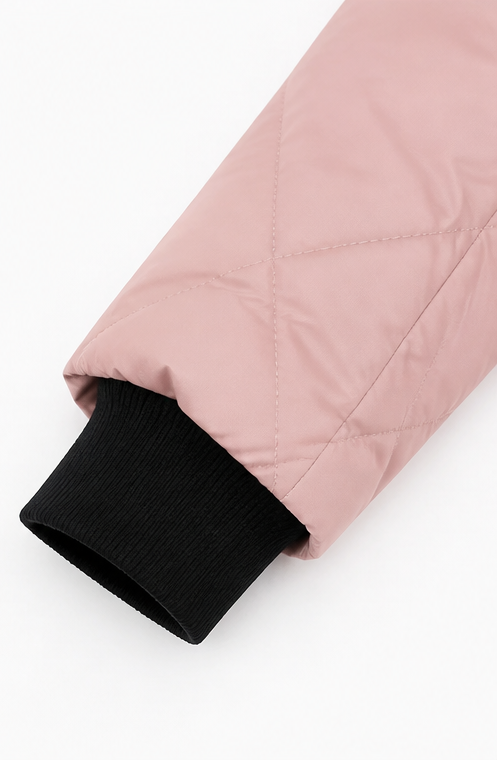 Wearbella – Quiltad kurtka z kapturem i dragkedja framtill