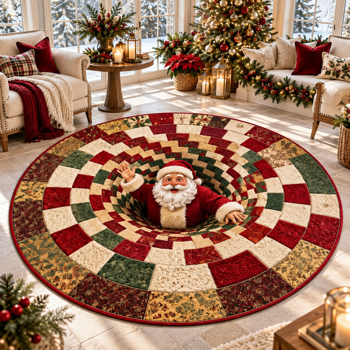 Wesoła Miraż – 3D Swirling Quilted Christmas Rug
