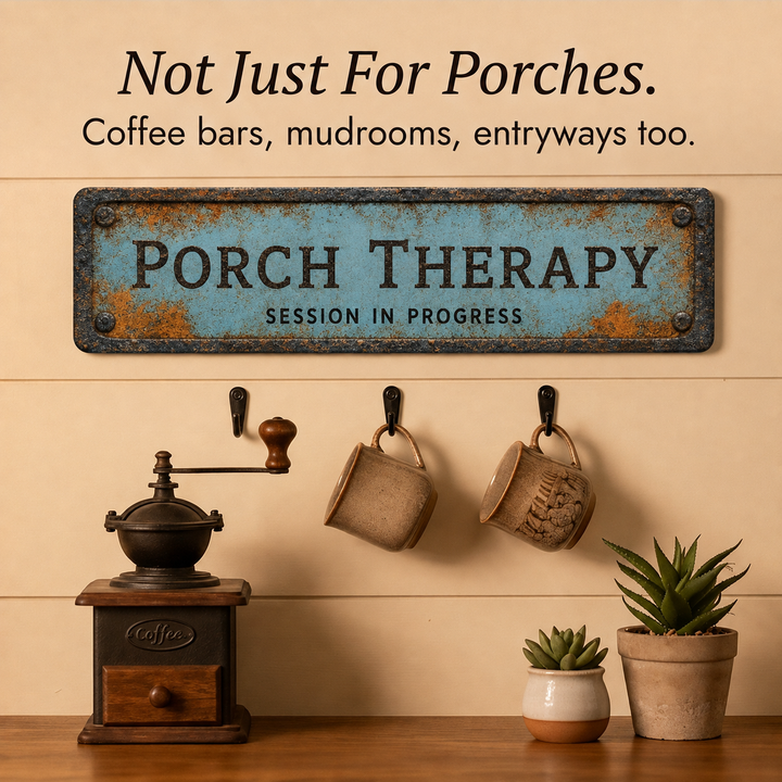 Porchly – Tablica Terapeutyczna på Werandzie w Stilu Vintage