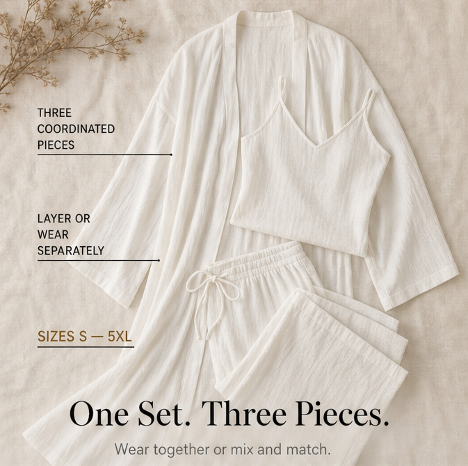 Eloria – Elegant set loungewear för kvinnor w 3 częściach