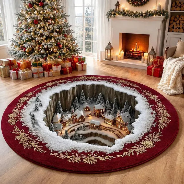 Wesoła Miraż – 3D Swirling Quilted Christmas Rug