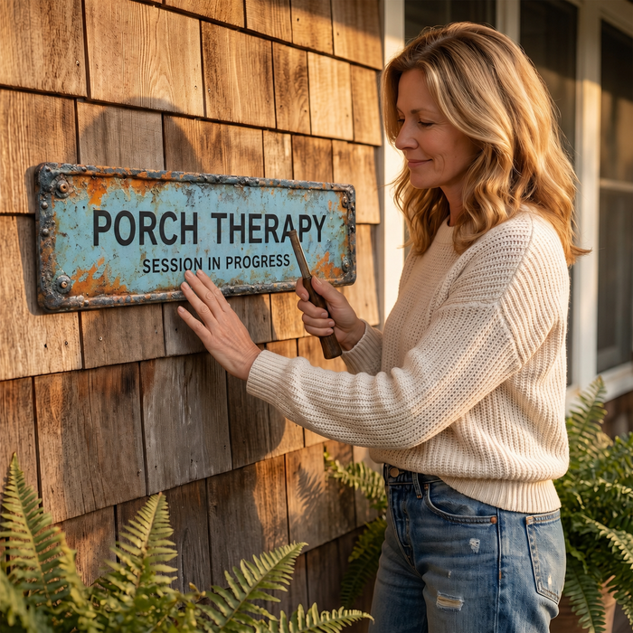 Porchly – Tablica Terapeutyczna på Werandzie w Stilu Vintage