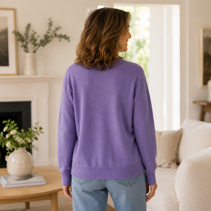 Wearbella – Kort kofta z przyciskami i miękkiego dzianiny
