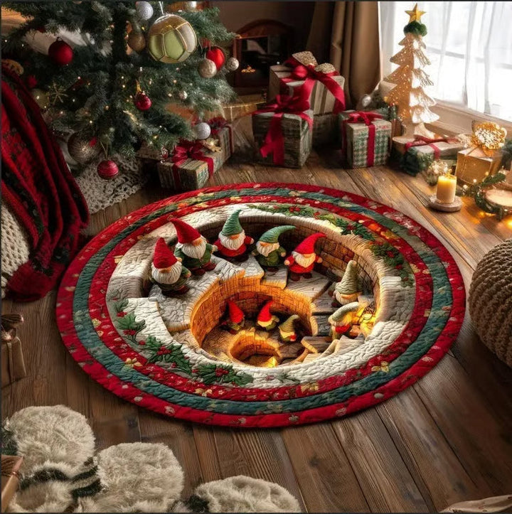 Wesoła Miraż – 3D Swirling Quilted Christmas Rug