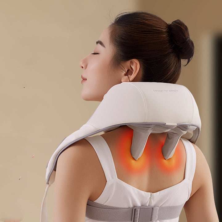 Nackmassager med klämmor över axlarna