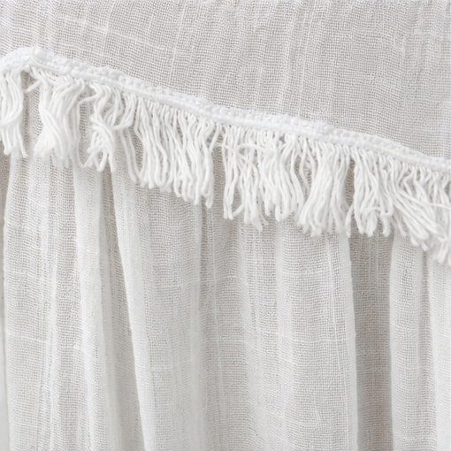 Wearbella – Blus z frędzlami, urringning w v-ringning, lång ärm