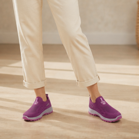 Flexwell – Elastiska Sneakers Slip-On w Szerokim Storlekze