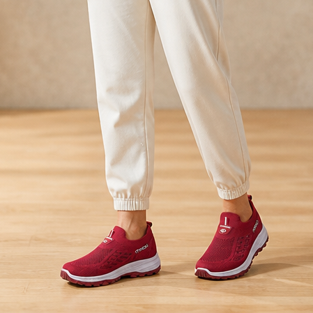 Flexwell – Elastiska Sneakers Slip-On w Szerokim Storlekze