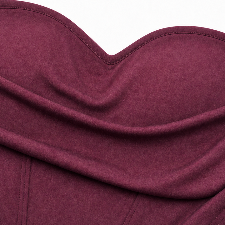 Elara – Midi Klänning Bodycon z Odkrytymi Ramionami