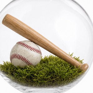 Seasonkeep – Szklana bombka akrylowa på Boże Narodzenie z motywem baseballowym (2 szt.)