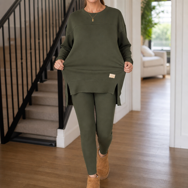 Wearbella – Set med lång ärm i spodniami w stilu split