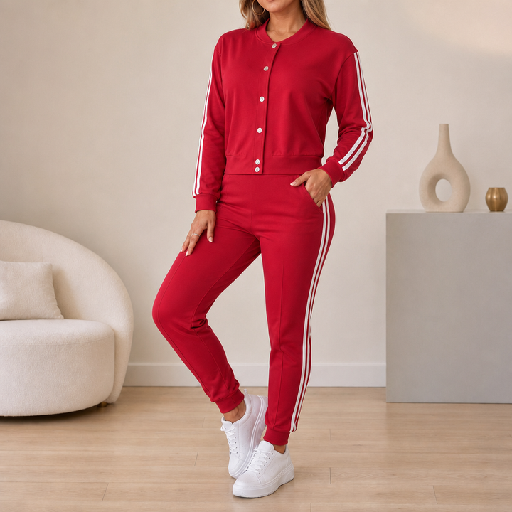 Wearbella – Set 3-częściowy: Kort kurtka, top i byxor dresowe