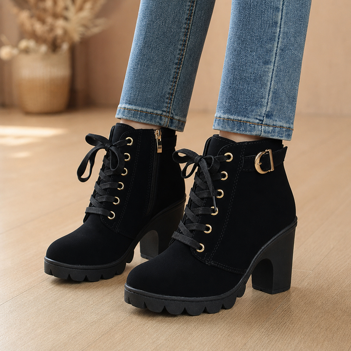 Steadē – Platforma Bred Chunky Obcas Boots ankelhöga