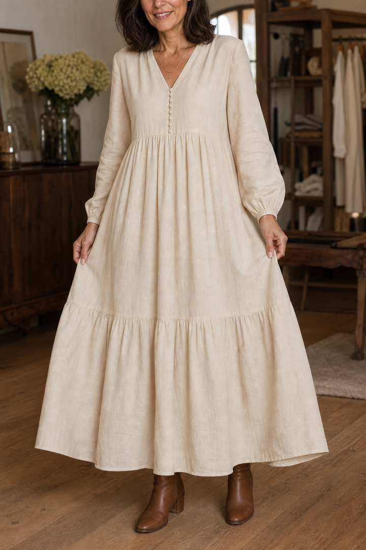 Wearbella – Lös klänning maxi z urringning w v-ringning