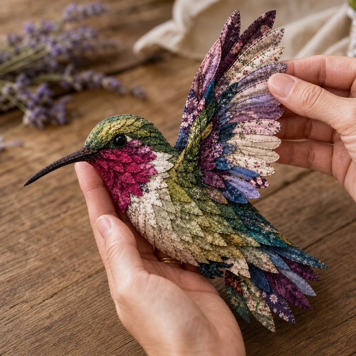 Wingmend – Set för haftu 3D z ptakiem kolibrem