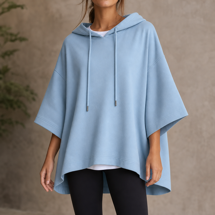 Wearlyn – OverStorlekd Ponczo z Kapturem i Krótkim Ärm