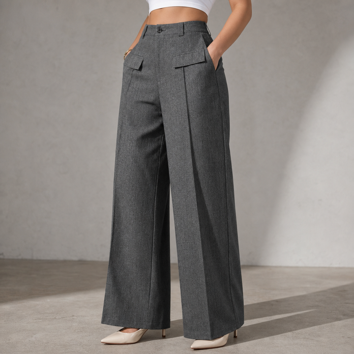 Wearbella – Byxor med hög midja, vida ben