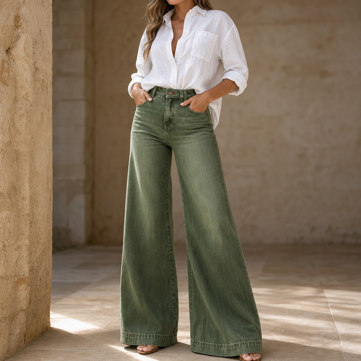 Lunaleg – Jeans z vida ben i hög midja